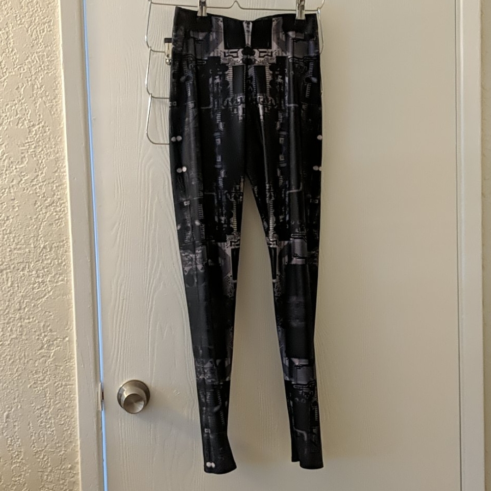 Black milk circuit board grey leggings m